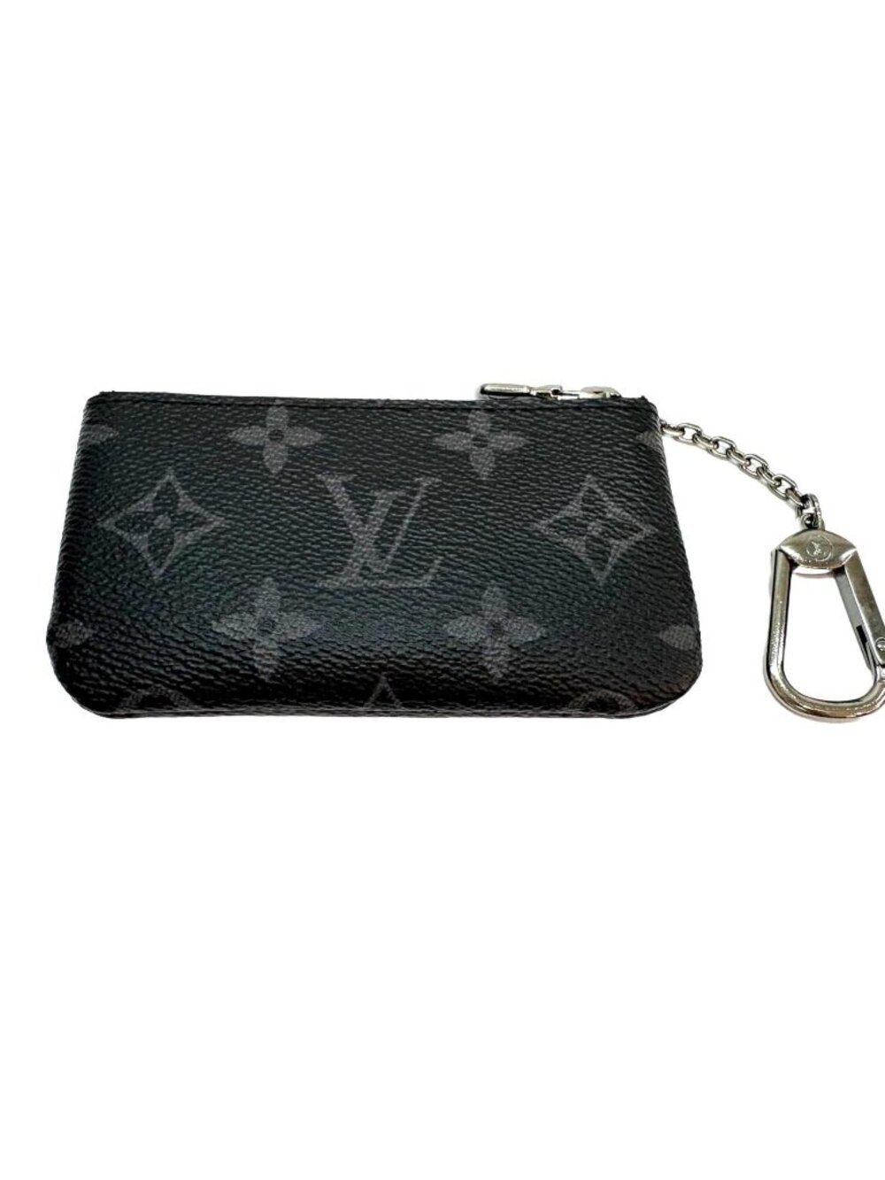 Louis Vuitton Pochette Cles Monogram Eclipse Key Case Black Key Holder